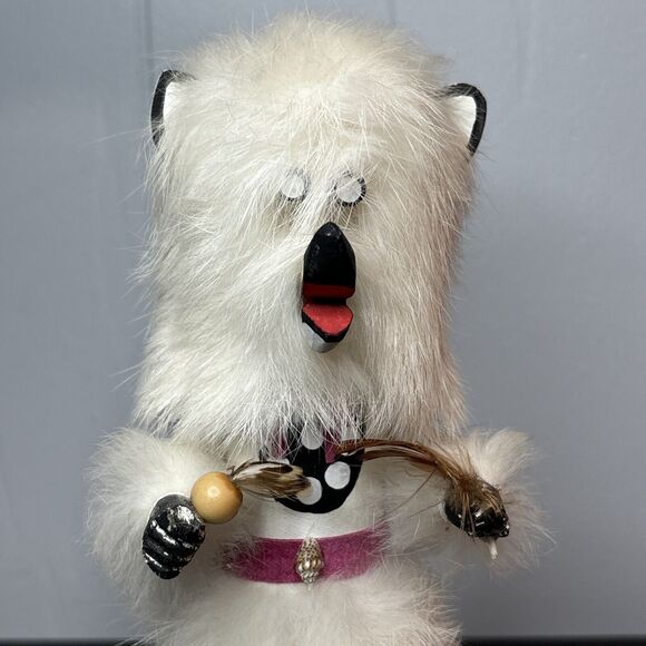 Hand crafted native Bear figure 8 inch Tall removable mask Signed E Jimmie - Picture 7 of 10